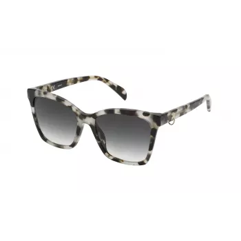 TOUS sieviešu STOB50-550ALC saulesbrilles Havana acetāts kvadrātveida rāmis Grey Gradient lēcas 55/18/140 mm