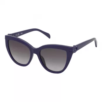 TOUS Women Sunglasses STOC21-530T81 Havana Acetate Square Frame Brown Gradient Lens