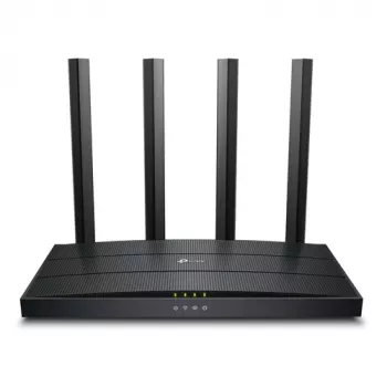 TP-Link Archer AX18 Wi-Fi 6 Divjoslu Gigabit Bezvadu maršrutētājs (AX1800, 4x Gigabit LAN, Melns)