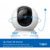 TP-Link Tapo C200C grozāma un noliecama mājas drošības Wi-Fi kamera, 2 MP 1080p Full HD, 360° horizontāli / 114° vertikāli, divvirzienu audio, nakts redzamība līdz 12 m, microSD līdz 512 GB, baltā krāsā
