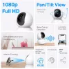 TP-Link Tapo C200C grozāma un noliecama mājas drošības Wi-Fi kamera, 2 MP 1080p Full HD, 360° horizontāli / 114° vertikāli, divvirzienu audio, nakts redzamība līdz 12 m, microSD līdz 512 GB, baltā krāsā
