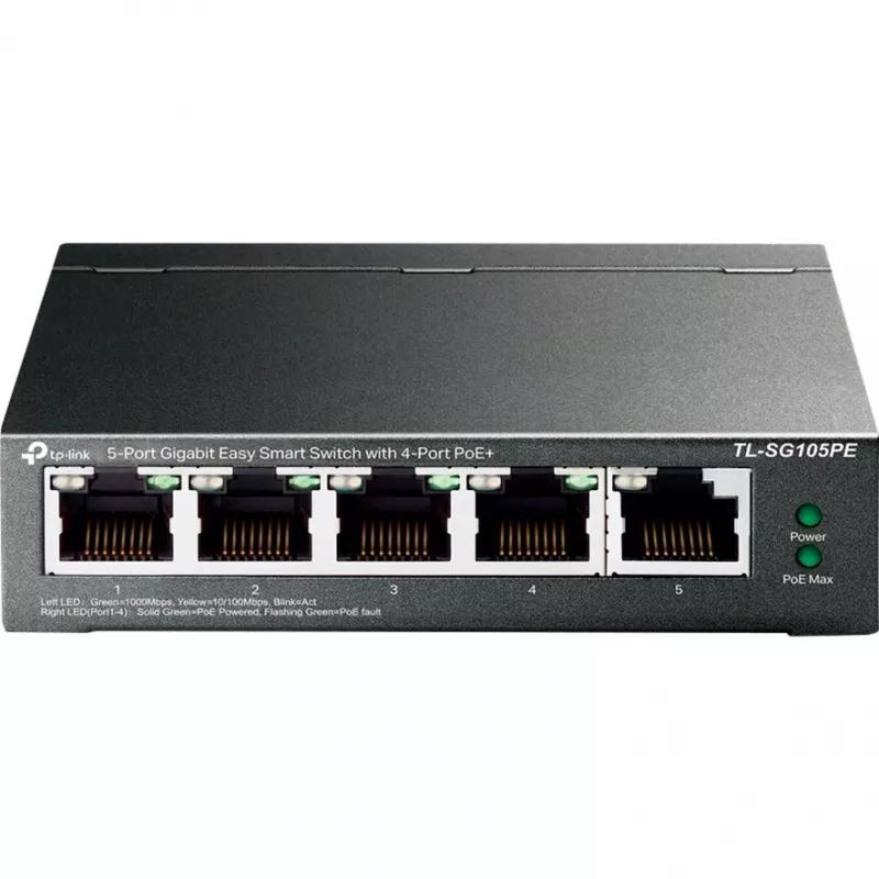 TP-Link TL-SG105PE Easy Smart Gigabit Switch ar 4 PoE+ portiem