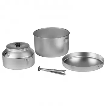 Trangia Camping Set 628 - 27 Series Small Cookset ar spirta degli, 2 katli 1.0L, cietanodēts alumīnijs
