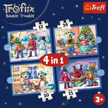 TREFL PUZZLE 4-in-1 Puzzle – It's Snowing at the Trefliks' – Trefl 34657