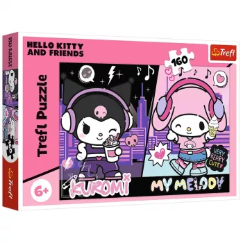 TREFL PUZZLE Puzlis - 160 gab. - Kuromi noteikumi - Hello Kitty Trefl 15430