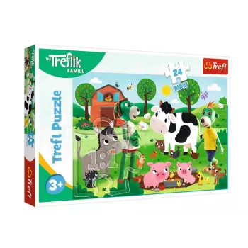 TREFL PUZZLE Puzlis 24 Maxi Treflik Family Trefliki laukos Trefl 14361