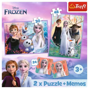 TREFL PUZZLE 2in1 + Memos Princesses in Their Land - Disney Frozen 2 93335