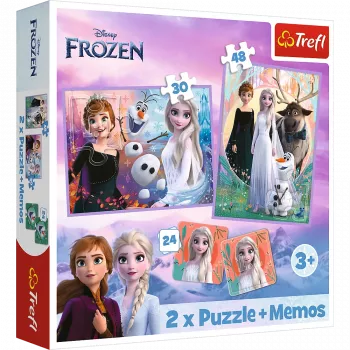 TREFL PUZZLE 2in1 + Memos Princesses in Their Land - Disney Frozen 2 93335