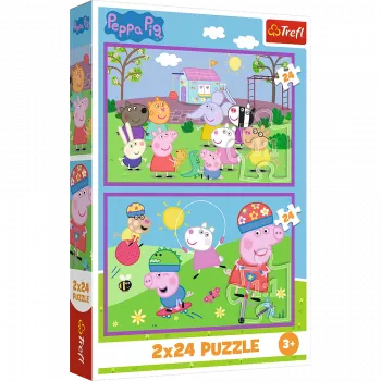 TREFL PUZZLE Puzzle - 2x24 - Peppa on the playground - Peppa Pig 34435