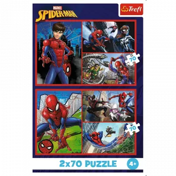 TREFL PUZZLE Puzle - 2x70 - Spider Stories - Disney Marvel Spiderman Trefl 34443