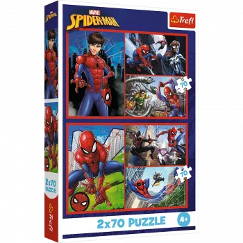 TREFL PUZZLE Puzle - 2x70 - Spider Stories - Disney Marvel Spiderman Trefl 34443