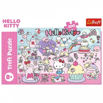 TREFL PUZZLE Puzle – 300 gabali – Atklāj Hello Kitty pasauli – Hello Kitty Trefl 23031