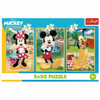 TREFL PUZZLE Puzzle - 3x50 - Mice on vacation Disney Trefl 34881