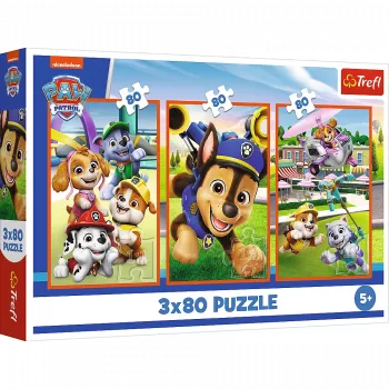TREFL PUZZLE Puzlis - 3x80 - Suņu pakas Kucēnu Patruļa Trefl 34886