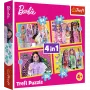 TREFL PUZZLE Puzzle - 4 in 1 - Happy World of Barbie Trefl 34626