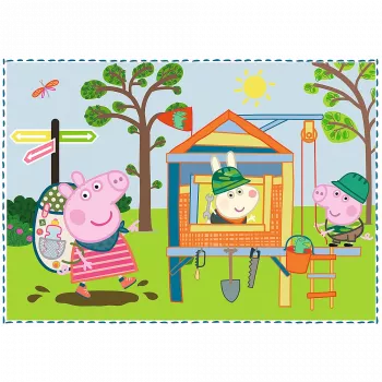 TREFL PUZZLE Puzle 4in1 Holiday Memories Peppa Pig 34359