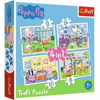 TREFL PUZZLE Puzle 4in1 Holiday Memories Peppa Pig 34359