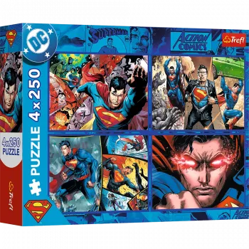 TREFL PUZZLE Puzle - 4x250 - Supermens Drosme - Warner Superman Trefl 13340