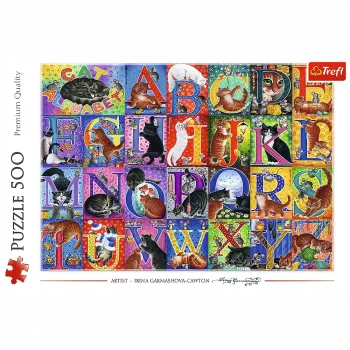 Puzle TREFL PUZZLE 500 gab. - Cat Alphabet Trefl 37527
