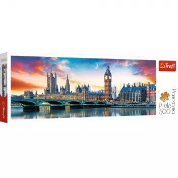 TREFL PUZZLE Puzlis - 500 - Panorāma - Big Bens un Vestminsteras pils, Londona - Trefl 29507