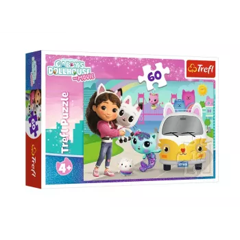 TREFL PUZZLE Puzzle – 60 – Gabby and Cat Adventures – Gabby's Dollhouse Movie – Trefl 17415
