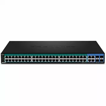 TRENDnet TPE-5240WS 48 portu Gigabit PoE+ pārvaldāmais komutators ar 4 SFP uplink portiem, 740W PoE budžetu, 104Gbps jaudu, 1U montāžai rack skapī