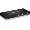 TRENDnet TPE-TG182F 18 portu Gigabit PoE+ komutators, 16 PoE+ porti, 240W budžets, 2 uplink porti, rackmount