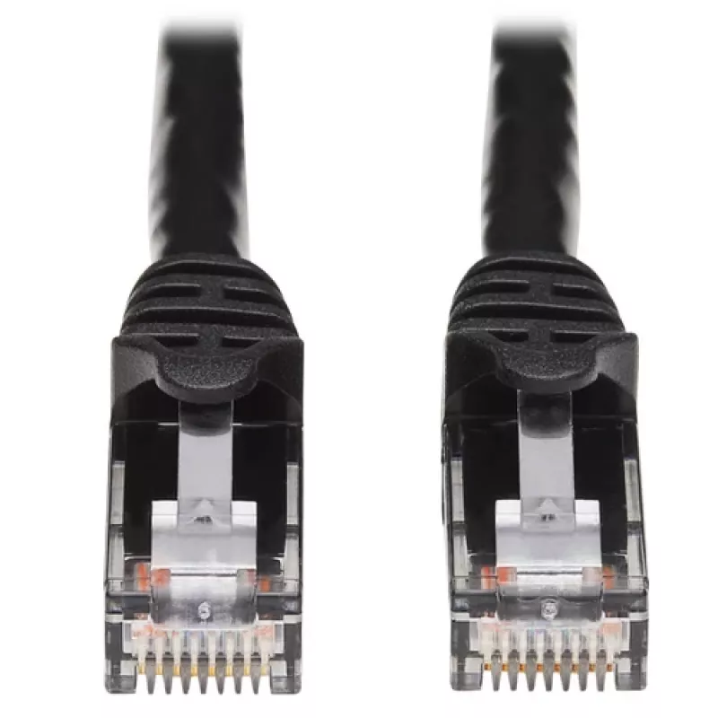 Tripp Lite N261-025-BK Cat6a 10G Snagless UTP Ethernet Cable (RJ45 M/M) - Melns, 25 pēdas