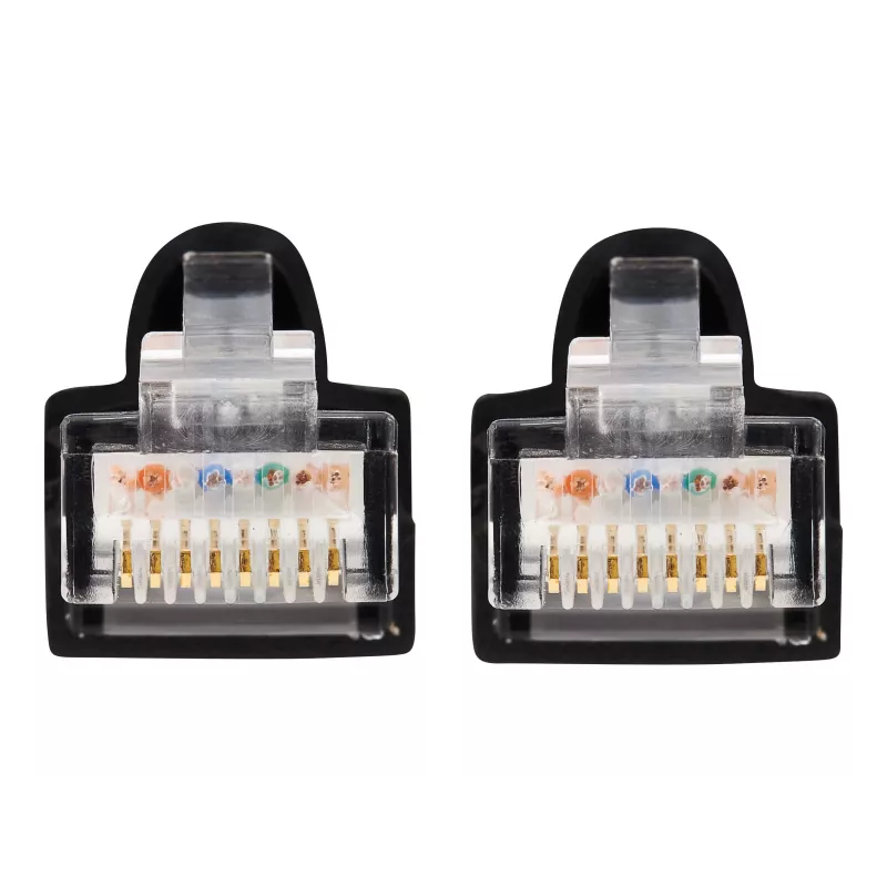 Tripp Lite N261-025-BK Cat6a 10G Snagless UTP Ethernet Cable (RJ45 M/M) - Melns, 25 pēdas