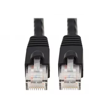 Tripp Lite N261-025-BK Cat6a 10G Snagless UTP Ethernet Cable (RJ45 M/M) - Melns, 25 pēdas