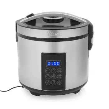 Tristar RK-6138 Digitālais rīsu un tvaika katls, 1.5 L, 500 W, Nerūsējošais tērauds un plastmasa, Melns