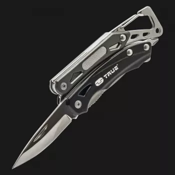 True Utility Seven Multi-Tool Keyring - 7-in-1 Stainless Steel Pocket Tool