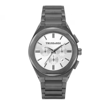 Trussardi vīriešu pulkstenis R2453156003 44mm zils ciparnīca ādas siksniņa