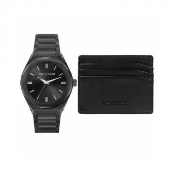 Trussardi vīriešu pulkstenis R2453156007 42mm Zils ciparnīca Brūna ādas siksniņa