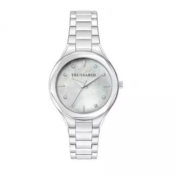 Trussardi sieviešu pulkstenis R2453157502 32mm sudraba nerūsējošā tērauda tīkliņš