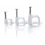 TRYTYT FLOP-O9 Apaļo kabeļu klipši ar naglu, 9mm, balti, 100 gab.