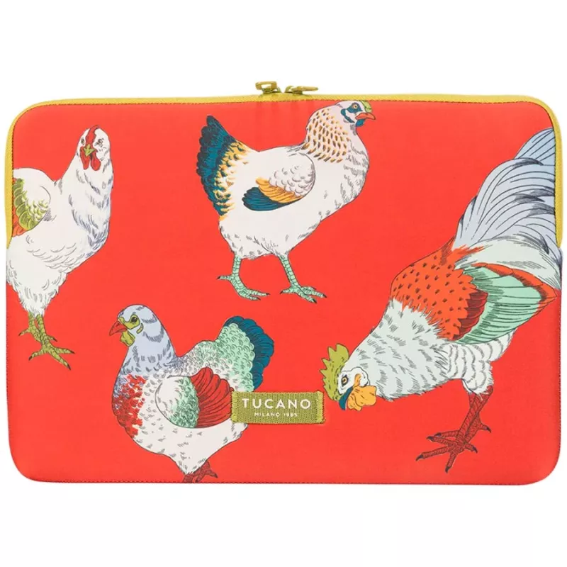 TUCANO SCHIZZO MacBook Air 15 collu / portatīvo datoru 13-14 collu futrālis, Fauna Galline oranžs