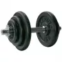 Tunturi 20 kg Adjustable Dumbbell Set with Cast Iron Plates and Steel Bars (2 x 10 kg)
