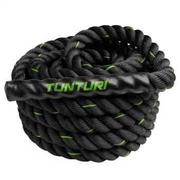 Tunturi Battle Rope 12m – 38mm augsta blīvuma poliestera fitnesa virve