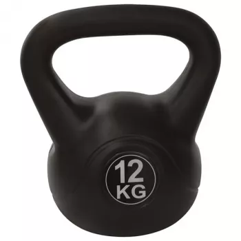 Tunturi PE Kettlebell 12kg (Melns) - Izturīgs spēka treniņa kettlebell
