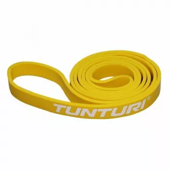 Tunturi Power Band vieglā pretestības gumija - dzeltena - 104 x 2.2 cm