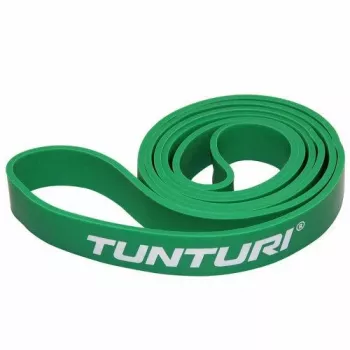 Tunturi Power Band Medium cilpas pretestības lente (zaļa, 104 x 2.9 cm, dabīgais latekss)