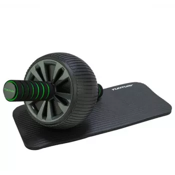 Tunturi Pro Exercise Wheel Deluxe vēdera ritenis ar ceļgalu paklājiņu