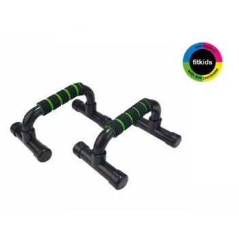 Tunturi Push Up Bar – melns, 2 gab. komplekts, tērauda rāmis ar ergonomiskiem PVC putuplasta rokturiem