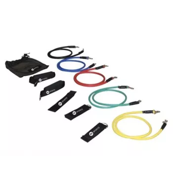 Tunturi RS Sports Tubing Set Heavy | Pretestības lentu komplekts ar rokturiem, durvju enkuru, potīšu siksnām un somu