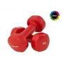 Tunturi Vinyl Dumbbells 3.0 kg x 2 Red – fiksēta svara hanteles mājas treniņiem
