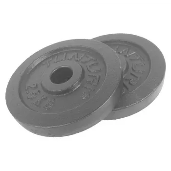 Tunturi Svara Plāksnes 2.5 kg (Pāris) – Melni Čuguna Diski ar 30 mm Atveri