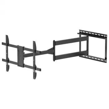 TV vai monitora stiprinājums BRATECK-LPA84-463XL pilnās kustības artikulējošais sienas stiprinājums 43-100 collu ekrāniem, 75 kg ietilpība, VESA līdz 900x600 mm, matēti melns