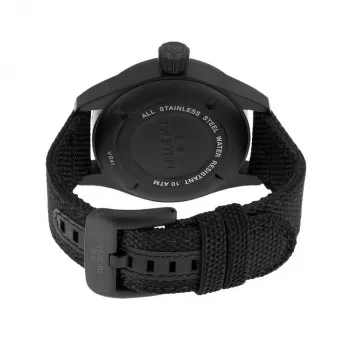 TW STEEL VS41-Volante vīriešu kvarca pulkstenis 45mm melns ciparnīca ādas siksniņa