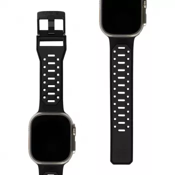 UAG Scout Silicone Watch Strap for Apple Watch 49mm/45mm/44mm/42mm - Melns